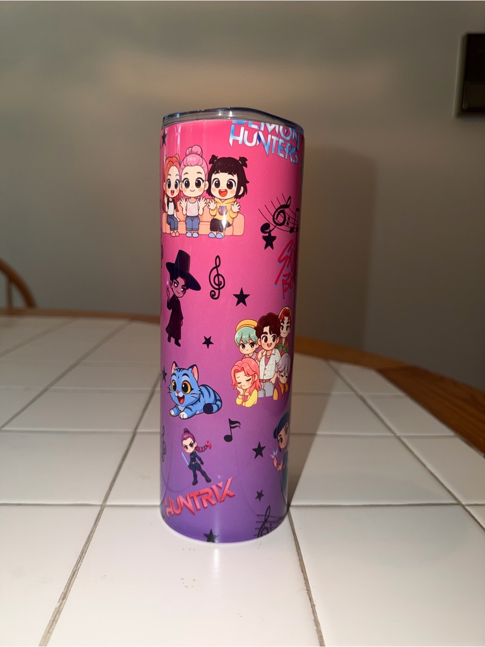 Kpop demon hunters cup tumbler cartoon huntrix party holiday gifts travel school